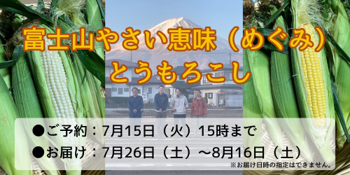 2025年　富士山やさい「恵味」とうもろこし バナー画像