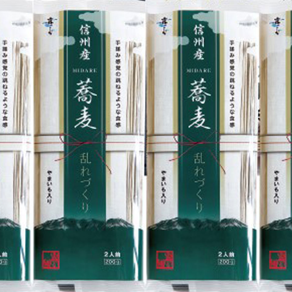 【信州そば「霧しな」】信州産乱れづくりそばセットつゆ付8食入 商品画像(1)