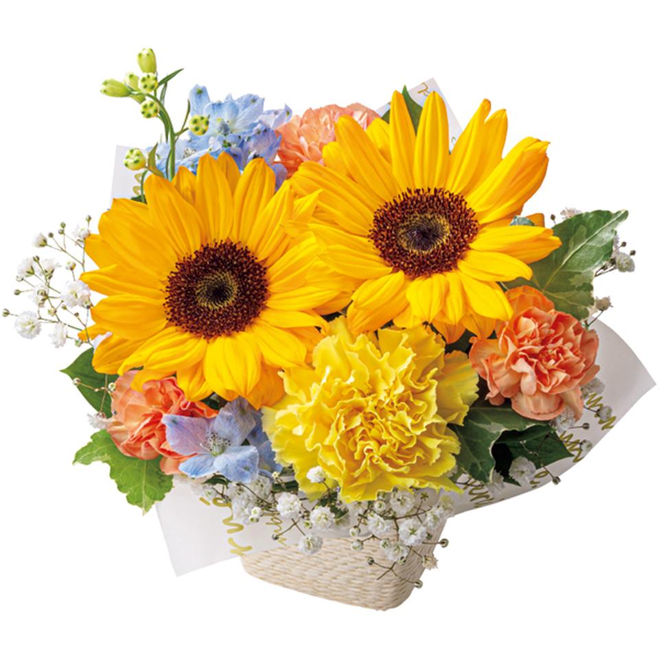 【母の日】ひまわりのアレンジ~Aqua~ 商品画像(1)