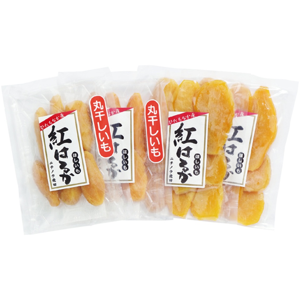 【夏の贈りもの】茨城県ひたちなか市産 ニチノウ飛田商店 干し芋（紅はるか）丸干し＆平切りセット 商品サムネイル