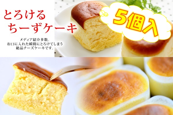 【静岡熱海】【住吉屋】とろけるチーズケーキ5個入 商品サムネイル