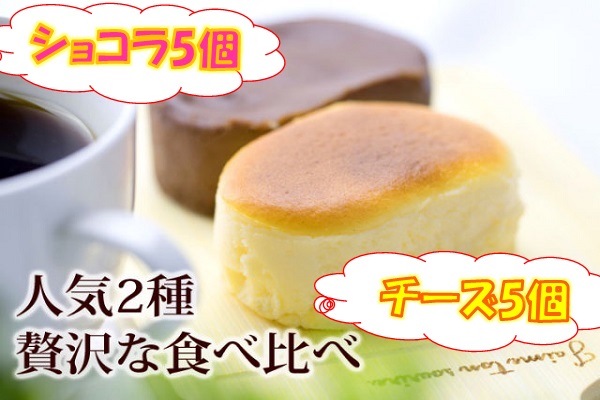 【静岡熱海】【住吉屋】とろけるチーズケーキ5個＋とろけるショコラ5個 商品サムネイル