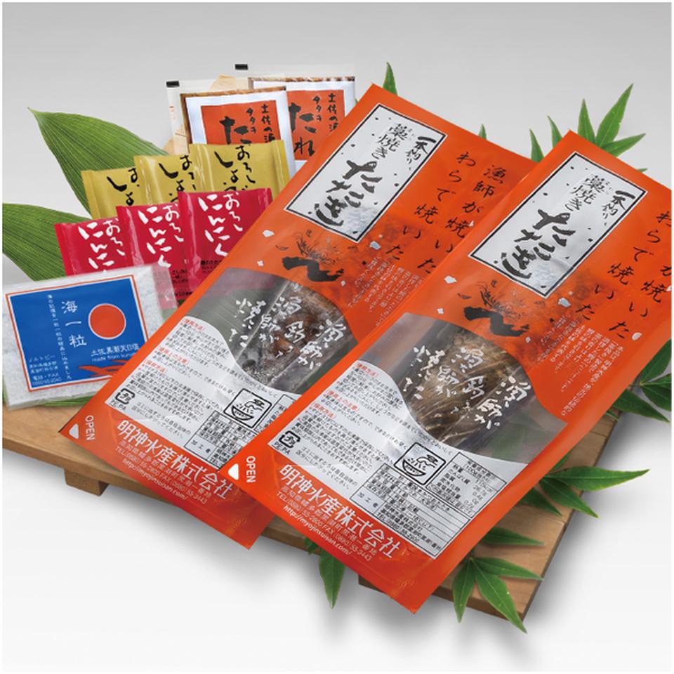 【父の日】明神水産藁焼き鰹２袋セット（塩・たれ食べくらべセット） 商品サムネイル