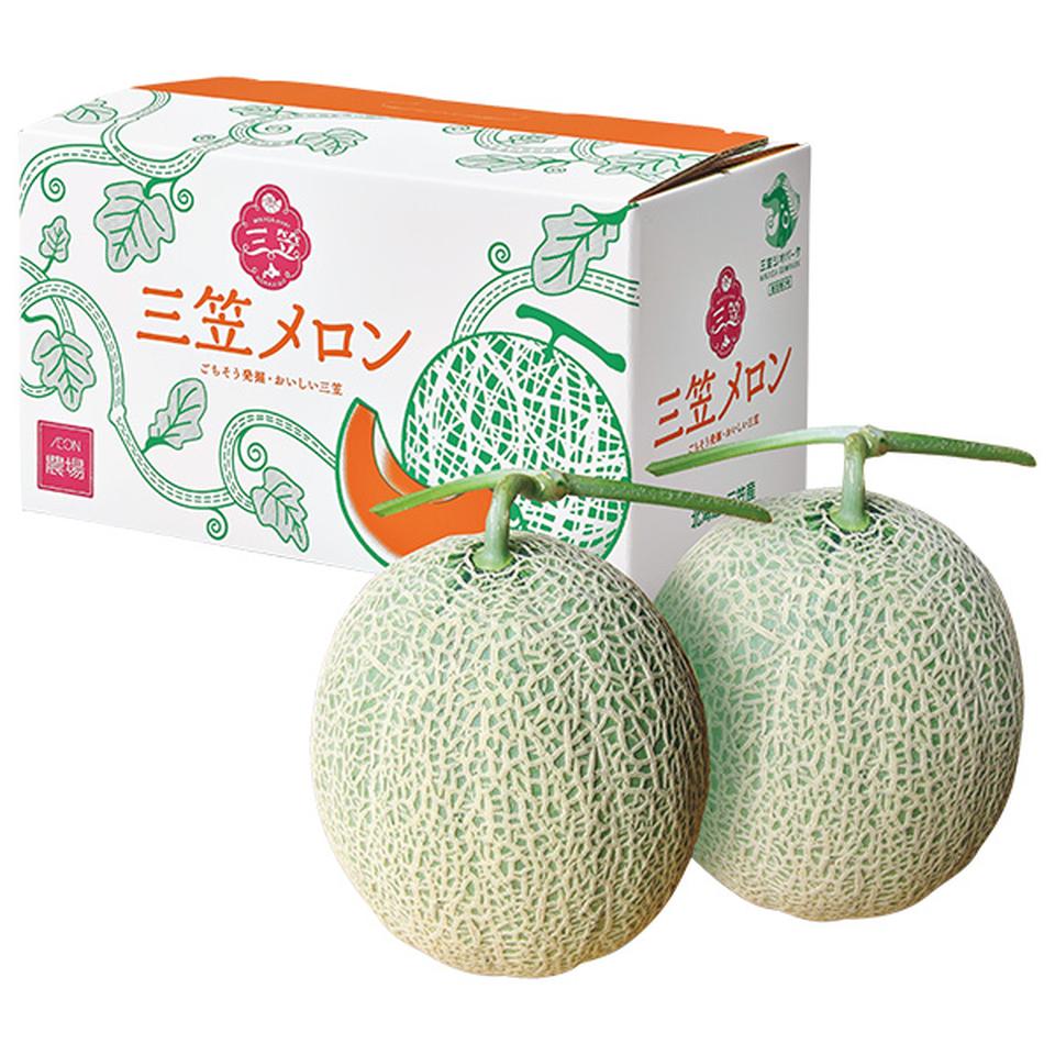 【夏の贈りもの】北海道三笠市産（イオン農場）　三笠メロン（Ｉ．Ｋメロン）２個入り 商品サムネイル