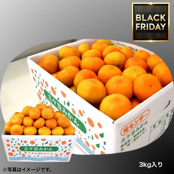 【BlackFriday】静岡三ケ日　早生みかん３㎏（早生Ｓ～Ｌ混在）「送料無料」 商品サムネイル