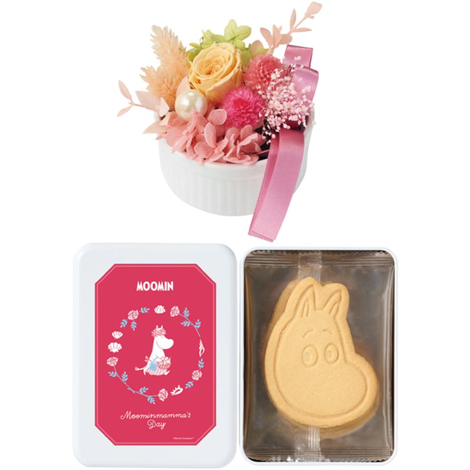 【母の日】ムーミン　クッキー缶とプリザーブドフラワー 商品サムネイル