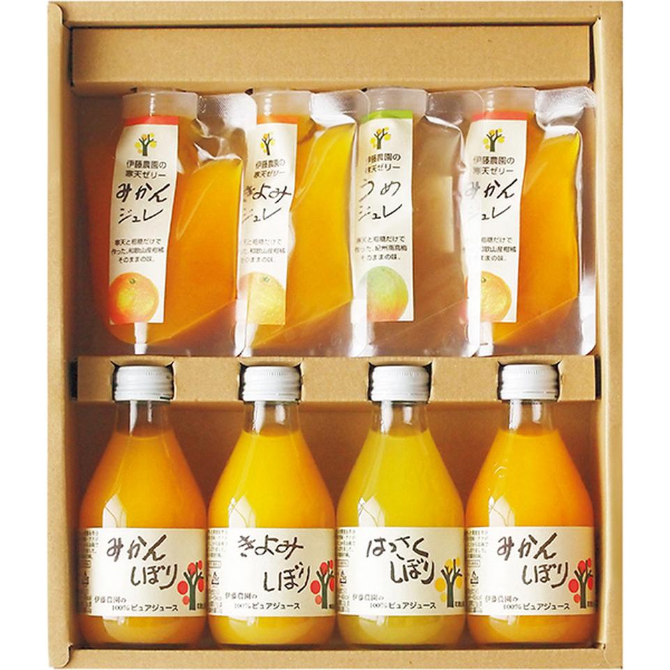 【夏の贈りもの】伊藤農園　１００％ストレートジュース＆ジュレドリンクセット 商品サムネイル