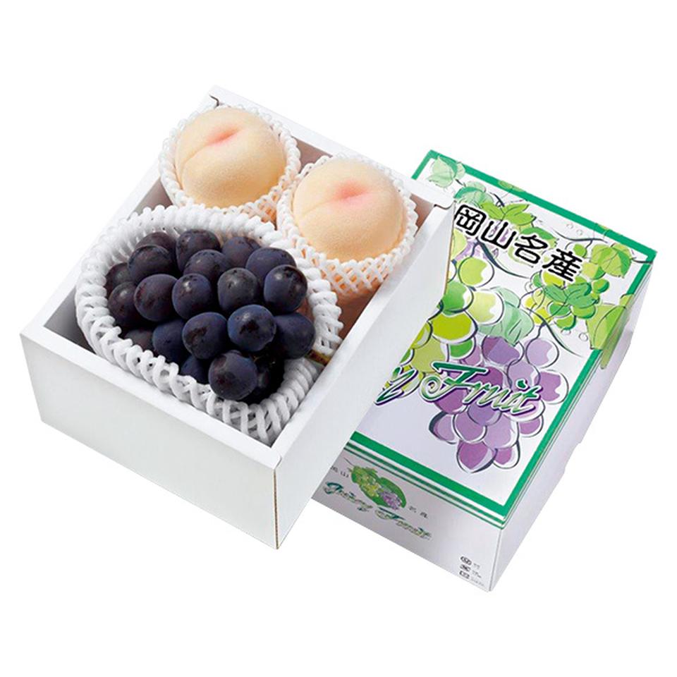 【夏の贈りもの】岡山県産　種なしピオーネ＆岡山の桃 商品サムネイル