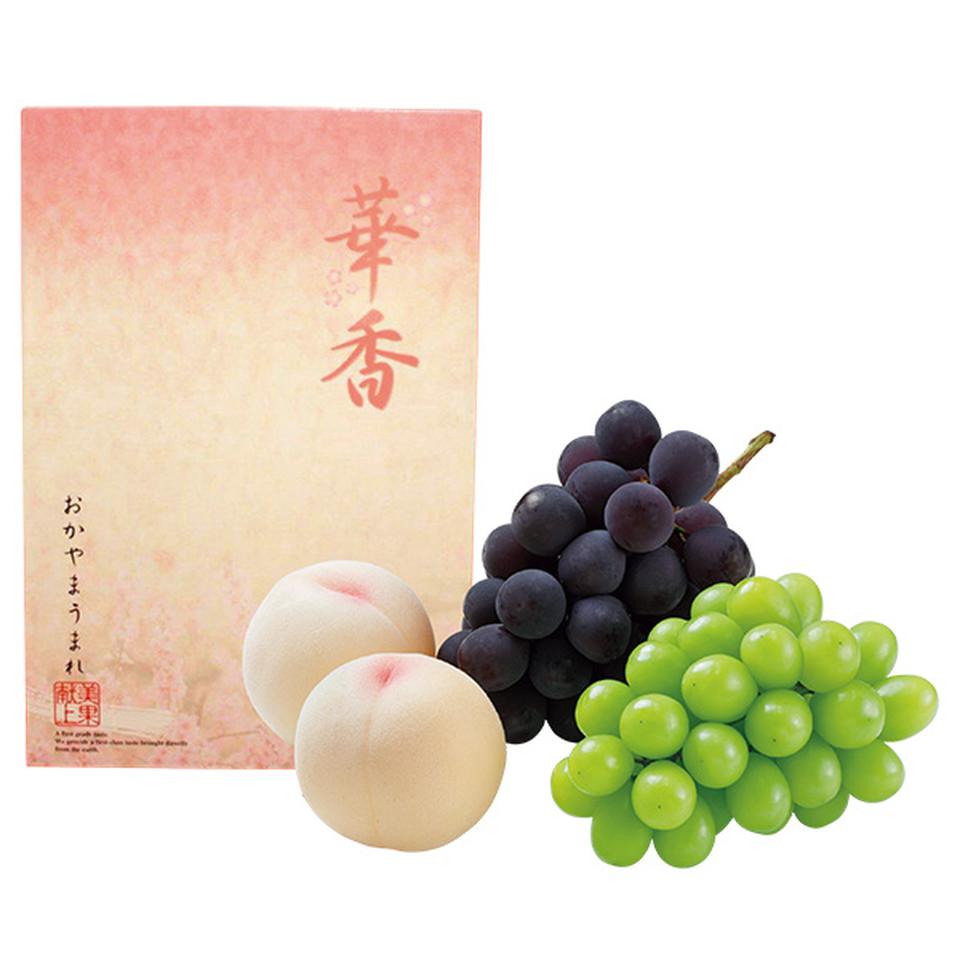 【夏の贈りもの】岡山県産　シャインマスカット、種なしピオーネ＆岡山の白桃 商品サムネイル