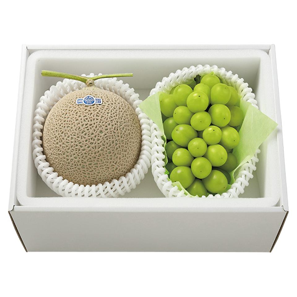 【夏の贈りもの】岡山県産・静岡県産　シャインマスカット＆静岡メロン 商品サムネイル