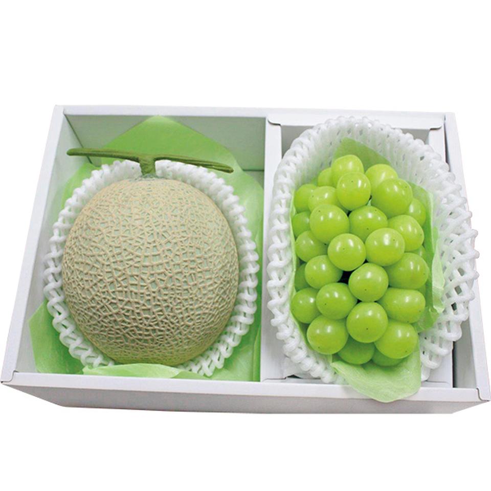 【夏の贈りもの】岡山県産・高知県産　シャインマスカット＆高知メロン 商品サムネイル