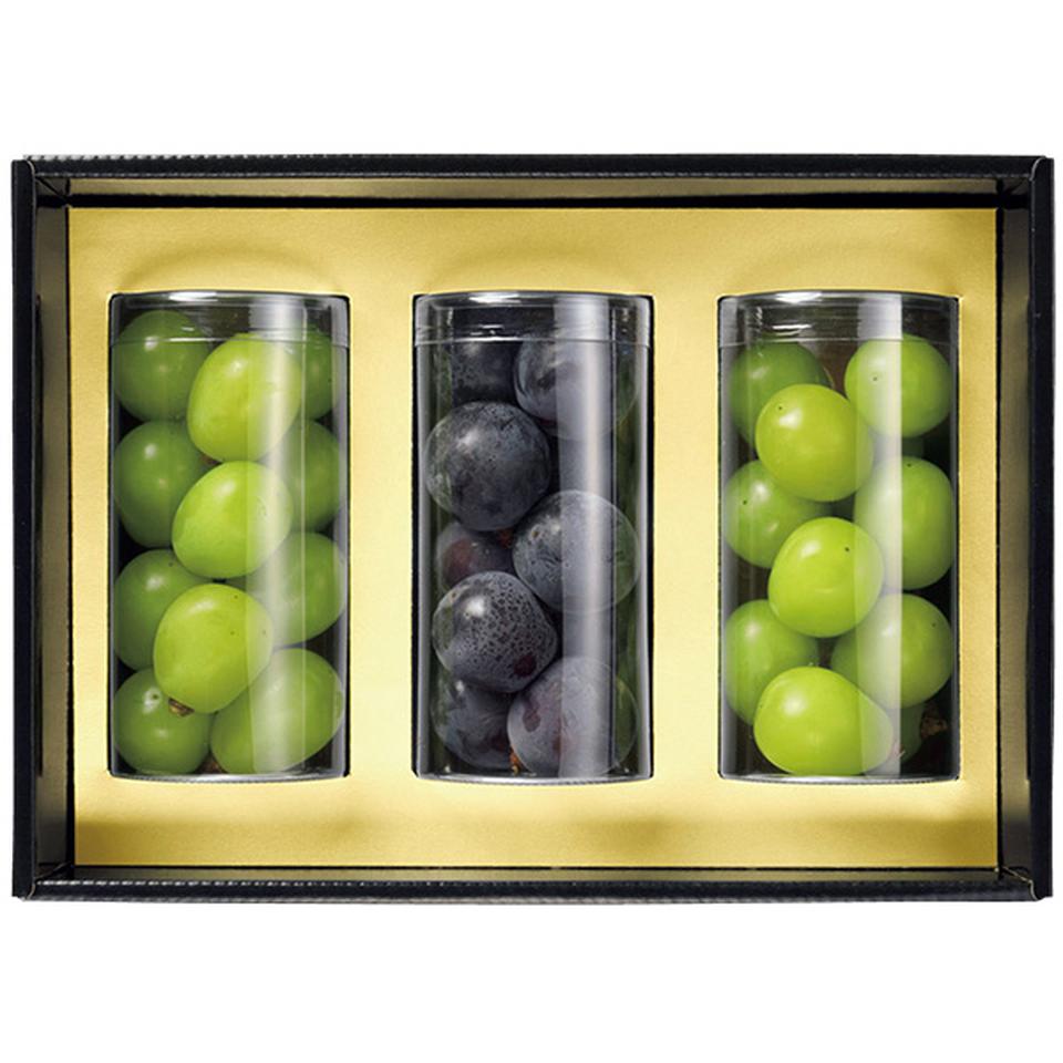 【夏の贈りもの】岡山県産　岡山のぶどう２種（シャイン、ピオーネ）３本セット 商品サムネイル