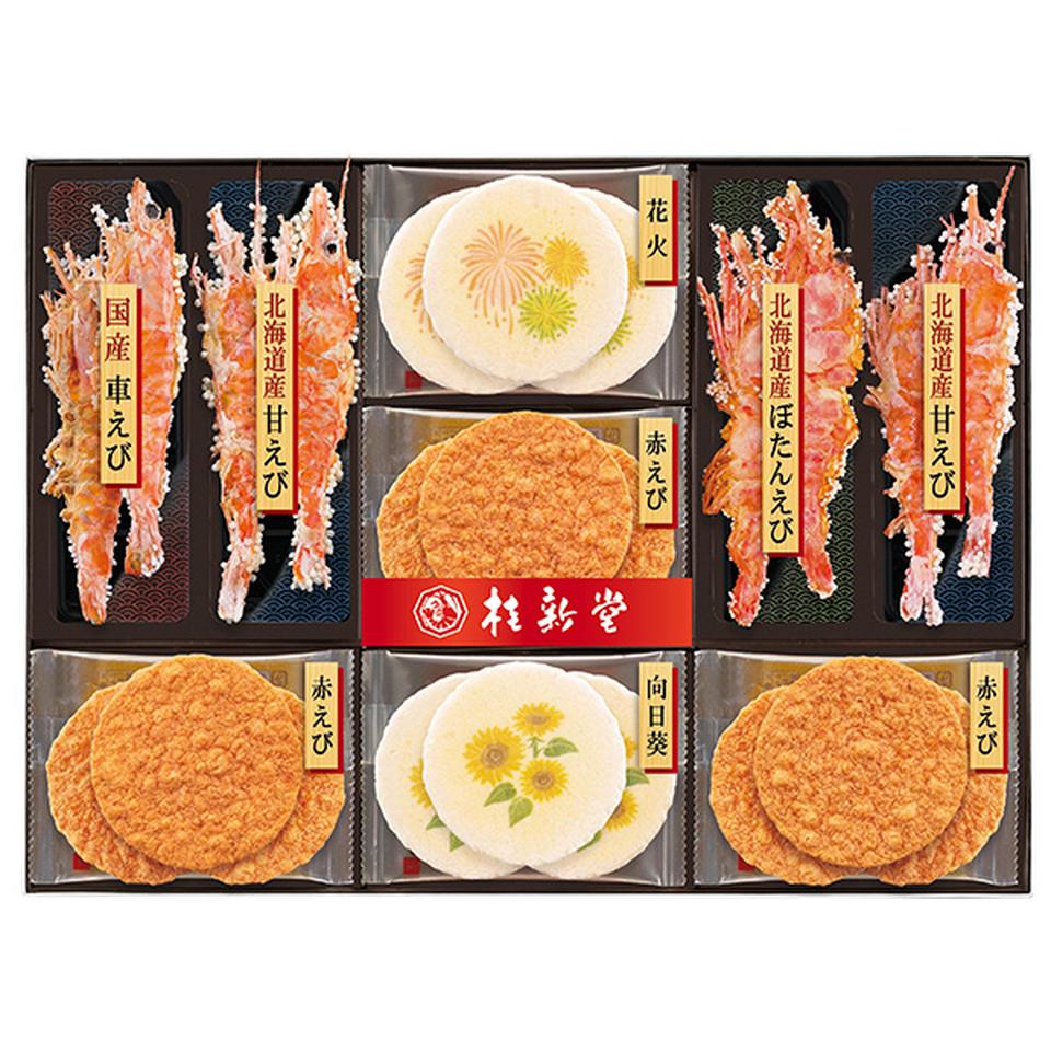 【夏の贈りもの】桂新堂　夏のえび物語　型番：ＮＭ－Ｃ　４カップと１５袋入　２７３×３７３×３３ 商品サムネイル