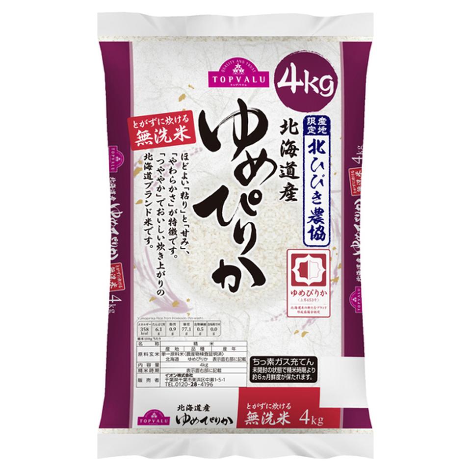 【お米】令和７年度産 トップバリュ無洗北海道産ぴりか４ｋｇ 商品サムネイル