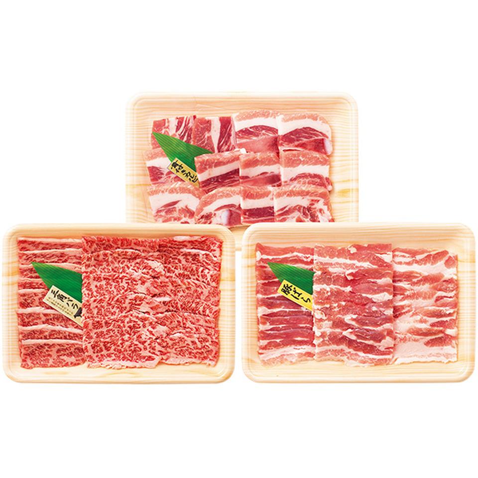 【夏の贈りもの】トップバリュ　グリーンアイナチュラル　ナチュラルポーク＆タスマニアビーフ　焼肉食べくらべセット 商品サムネイル