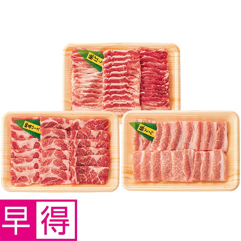 【夏の贈りもの早得】トップバリュ　グリーンアイナチュラル　ナチュラルポーク焼肉食べくらべセット 商品サムネイル