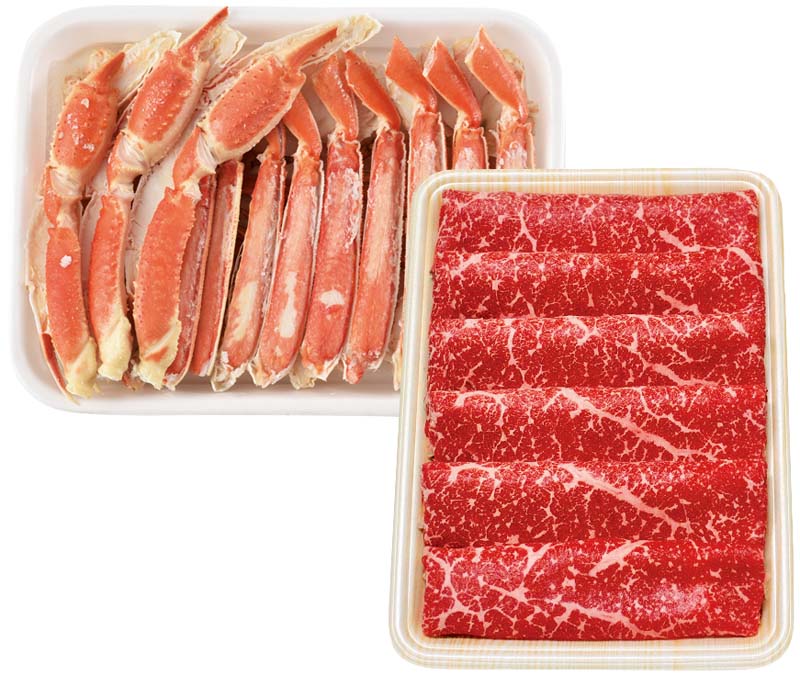 【冬の贈りもの】ボイルずわい蟹と北海道産 黒毛和牛すき焼き用 商品サムネイル