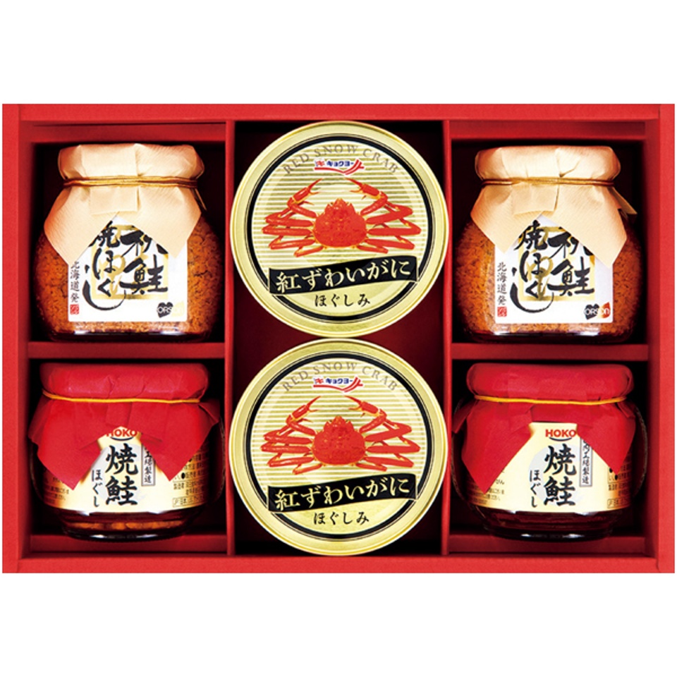 【夏の贈りもの】キョクヨー紅ずわいがに＆焼鮭ほぐしバラエティギフト 商品サムネイル