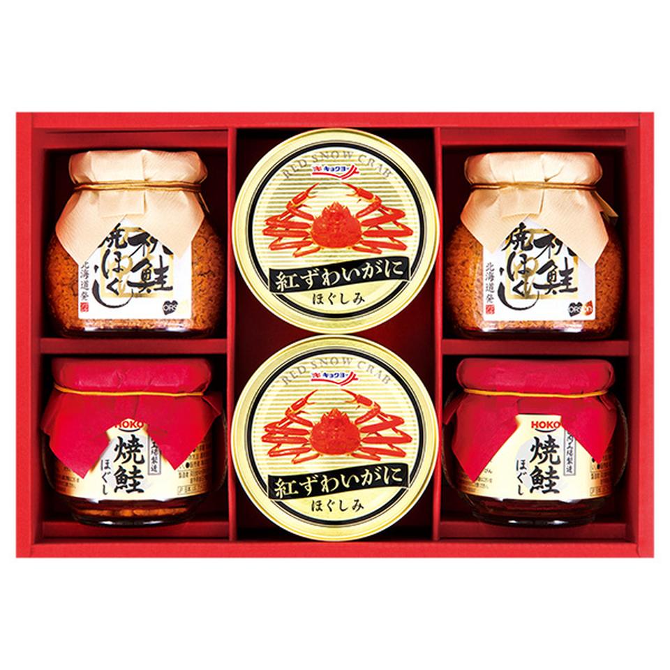 【夏の贈りもの】キョクヨー紅ずわいがに＆焼鮭ほぐしバラエティギフト 商品サムネイル