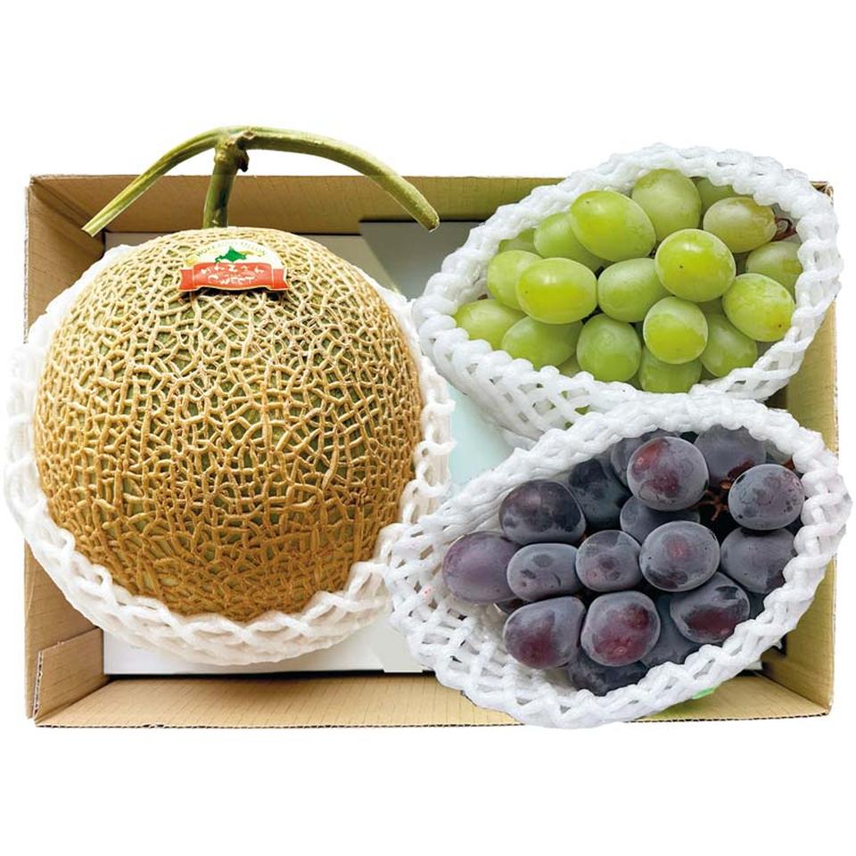 【夏の贈りもの】北海道産メロン＆2種のぶどう詰合せ 商品サムネイル