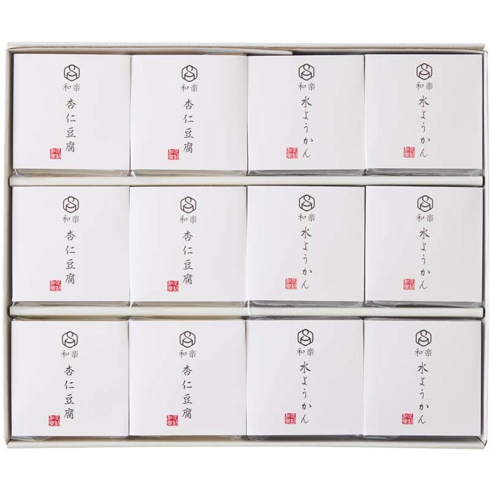 【夏の贈りもの】菓匠和楽杏仁豆腐と水ようかん詰合せ 商品サムネイル