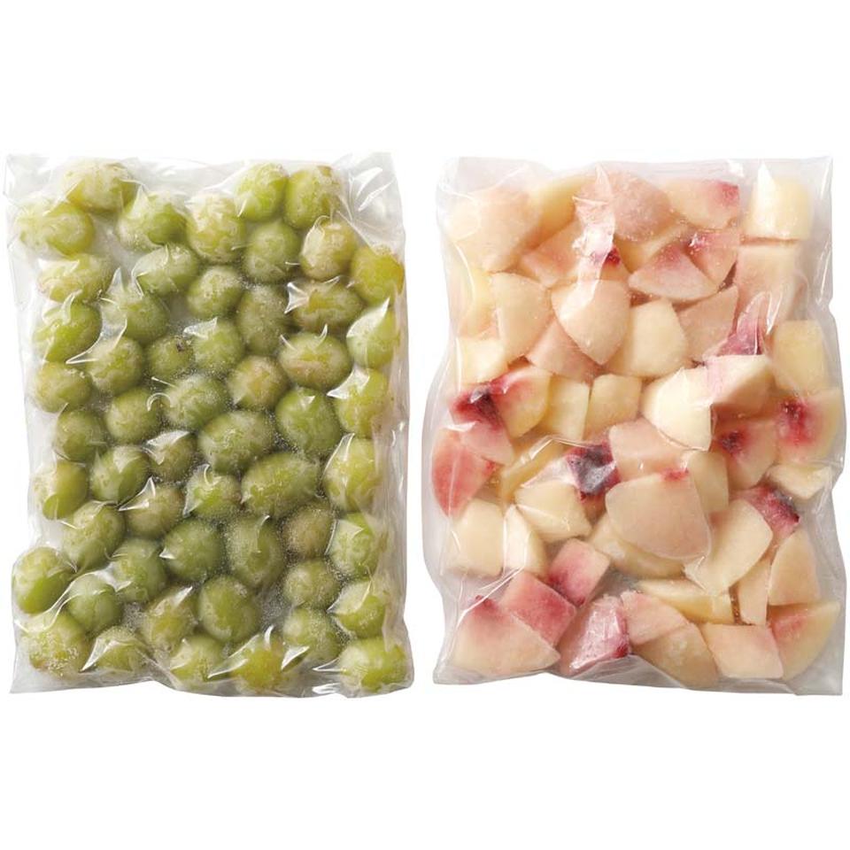 【夏の贈りもの】山形県産冷凍シャインマスカット＆冷凍白桃１ｋｇ 商品サムネイル
