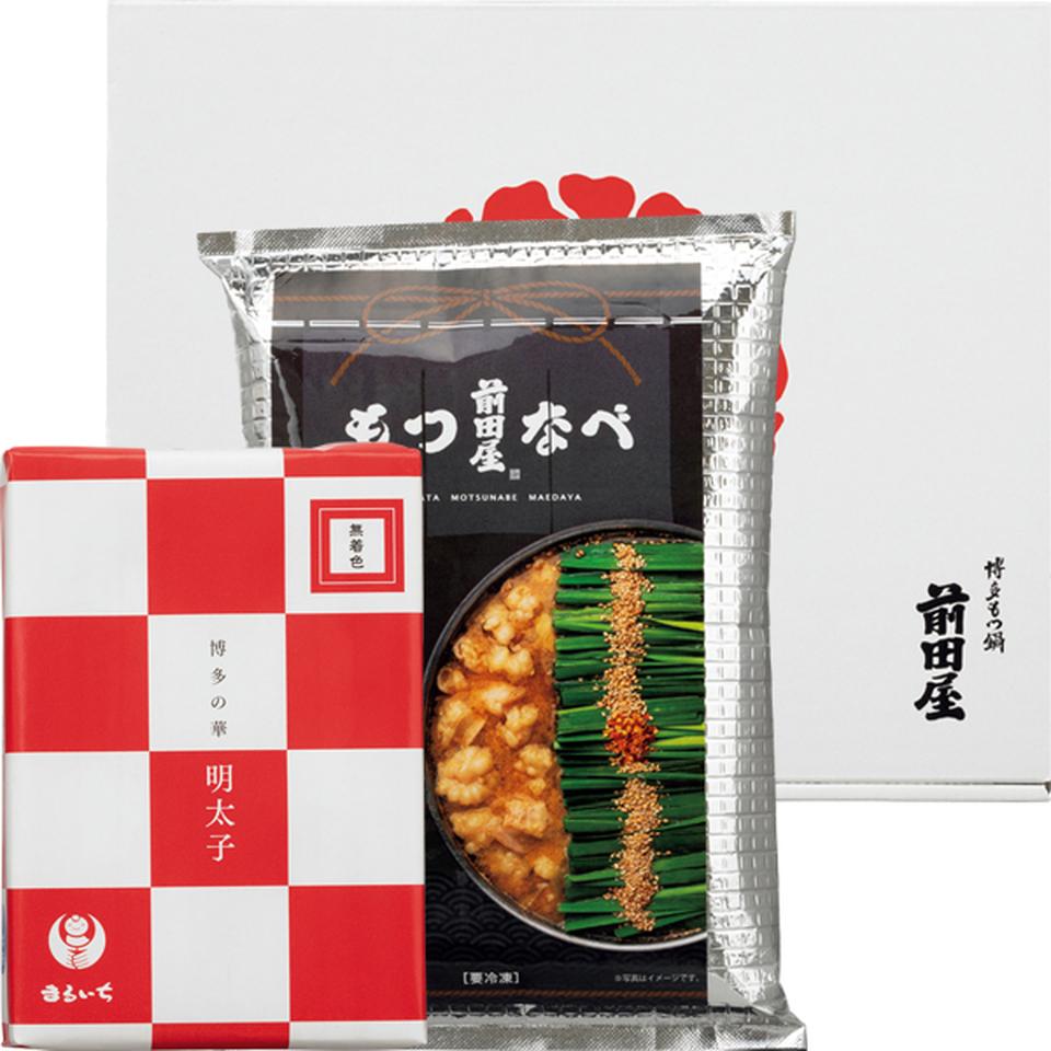 【お歳暮 ギフト】前田屋 もつ鍋味噌味・明太子セット 商品画像(1)