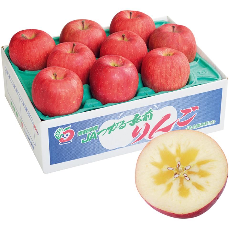 【冬の贈りもの】青森県産（ＪＡつがる弘前） 蜜入りサンふじりんご（特Ａ、Ｌ又は２Ｌサイズ、９～１０個） 商品サムネイル