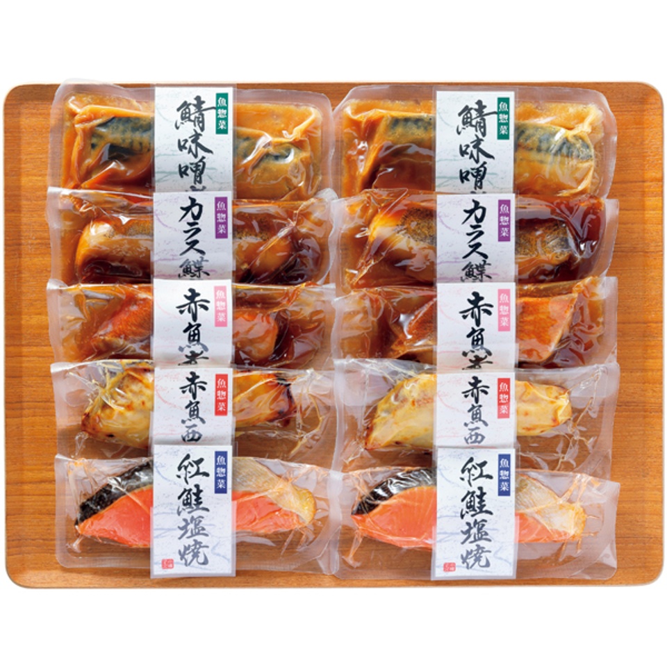 【夏の贈りもの】北海道小樽フーズ 湯煎で簡単 焼魚・煮魚詰合せ 商品サムネイル