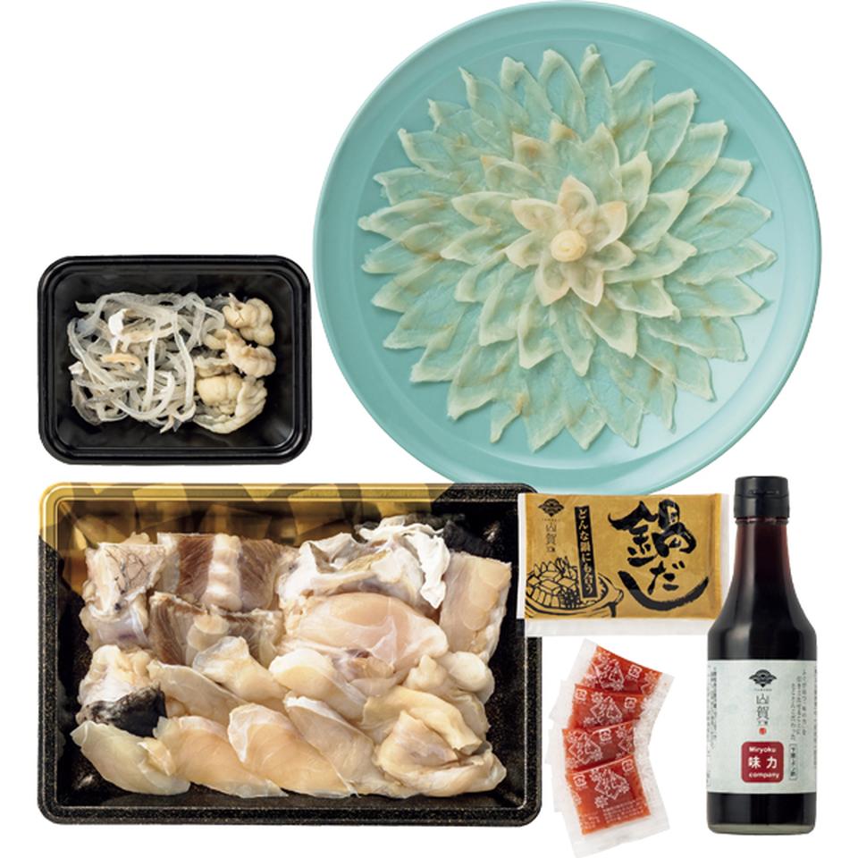 【お歳暮 ギフト早得】下関 山賀 天然トラフグ刺身ちりセット 商品画像(1)