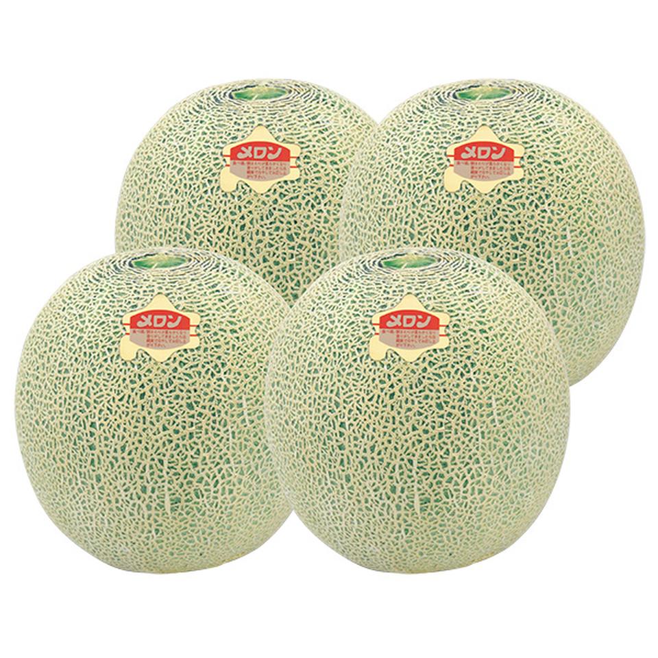 【夏の贈りもの】北海道共和町産（ＪＡきょうわ）　自宅用　訳ありらいでんメロン　大箱　つるなし４～６個 商品サムネイル