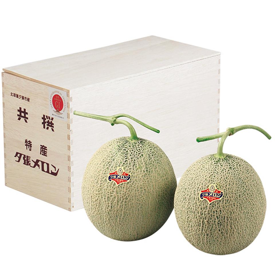 【夏の贈りもの】北海道夕張市産（ＪＡ夕張市）　夕張メロン　特秀品２Ｌ２個木箱 商品サムネイル