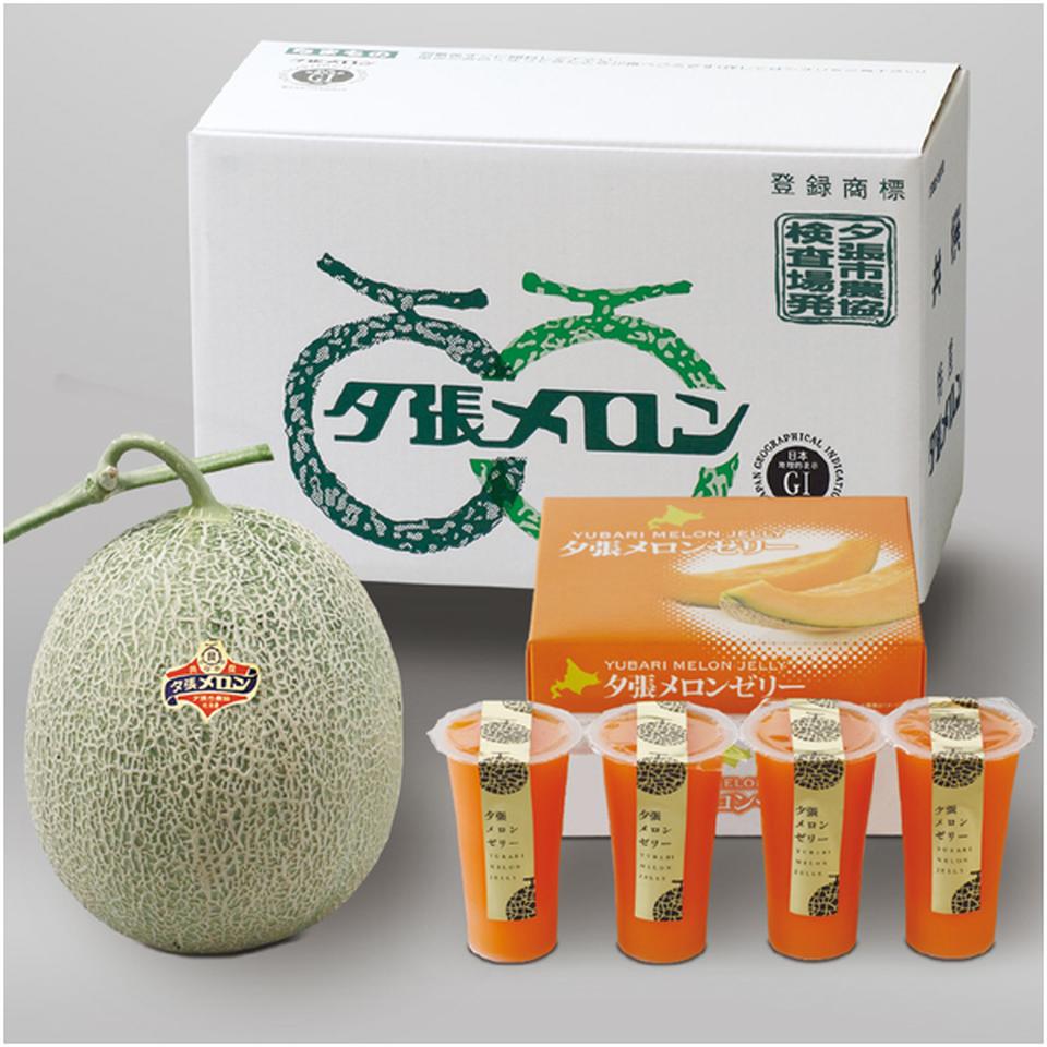 【父の日】北海道産（ＪＡ夕張市）夕張メロン良品Ｌ１玉＆エストゼリー１２５ｇ×４本 商品サムネイル