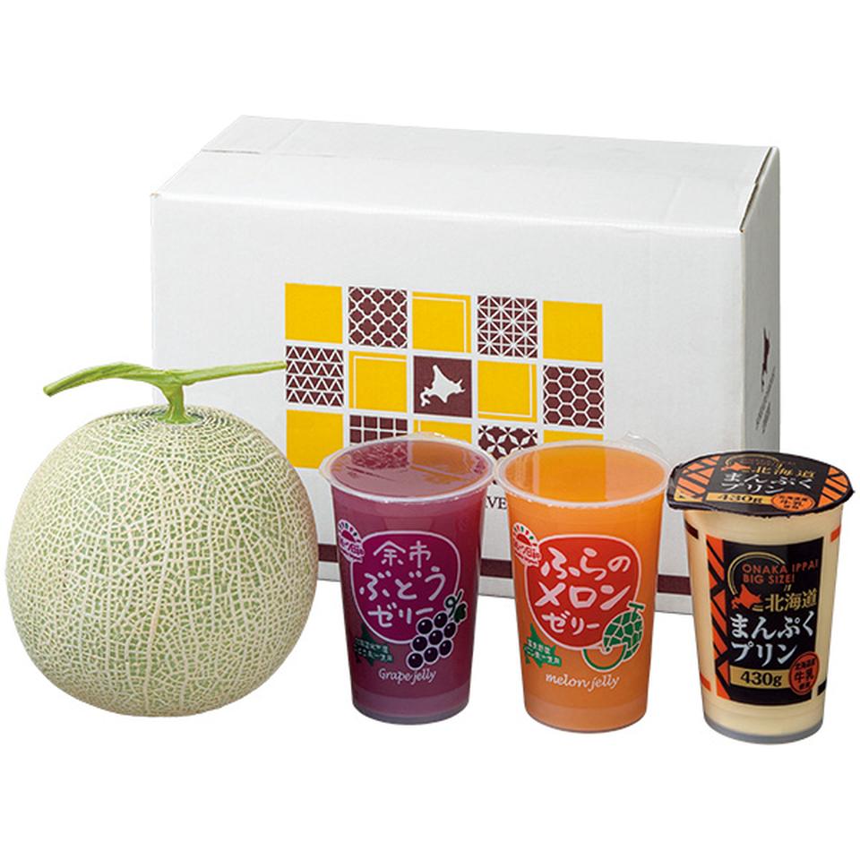 【夏の贈りもの】北海道産　ふらのメロン＆北海道デカゼリー 商品サムネイル
