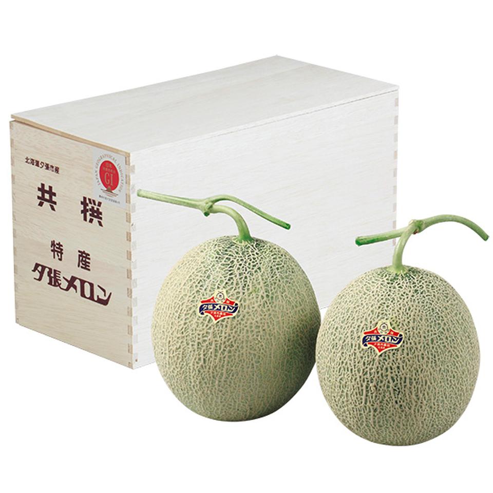 【夏の贈りもの】北海道夕張市産（ＪＡ夕張市）　夕張メロン　秀品２Ｌ２個木箱 商品サムネイル