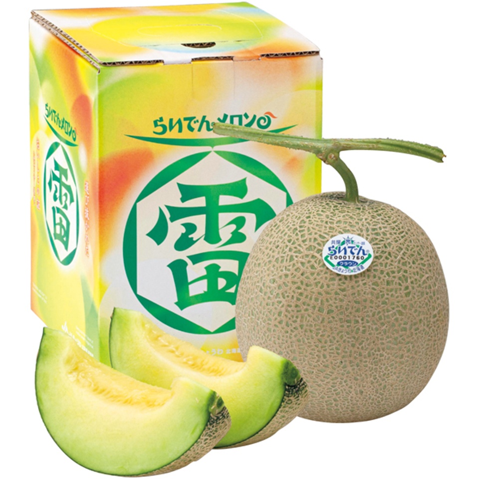 【夏の贈りもの】北海道共和町産（ＪＡきょうわ） らいでんメロン（青肉）秀品２Ｌ１個 商品サムネイル