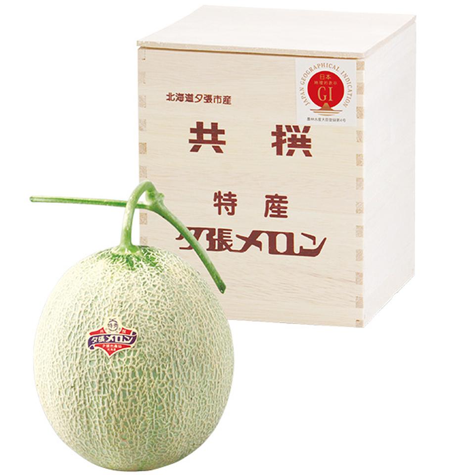 【夏の贈りもの】北海道夕張市産（ＪＡ夕張市）　夕張メロン　特秀品２Ｌ１個木箱 商品サムネイル