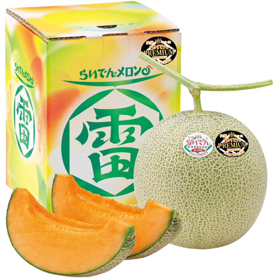 【夏の贈りもの】北海道共和町産（ＪＡきょうわ） らいでんメロンプレミアム 秀品２Ｌ 商品サムネイル