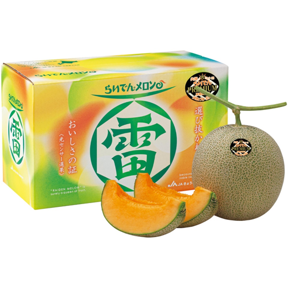 【夏の贈りもの】北海道共和町産（ＪＡきょうわ） らいでんメロンプレミアム 秀品２Ｌ 商品サムネイル
