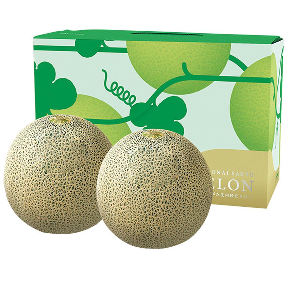 【夏の贈りもの】山形県産（ＪＡ鶴岡）　ＪＡ鶴岡　砂丘メロン（青肉）２個 商品サムネイル