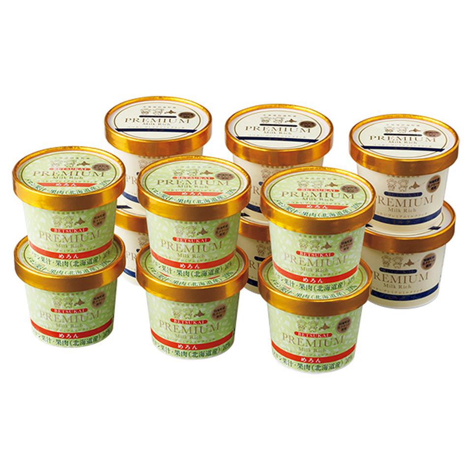 【夏の贈りもの】べつかい乳業興社　「北海道別海町発」べつかいプレミアムミルクリッチ　ミルク＆めろん 商品サムネイル