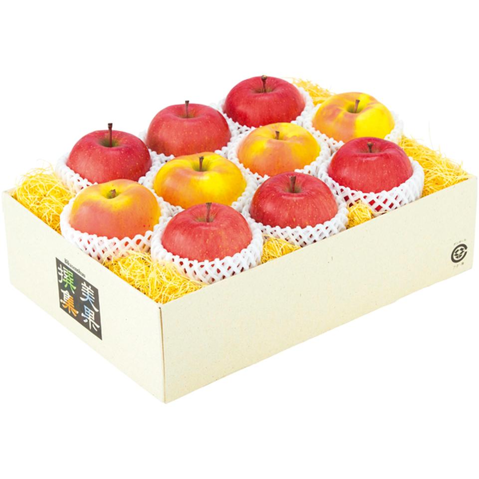 【冬の贈りもの】青森県産 蜜入りサンふじりんごとぐんま名月セット（各秀品、サンふじりんご６個、ぐんま名月４個） 商品サムネイル