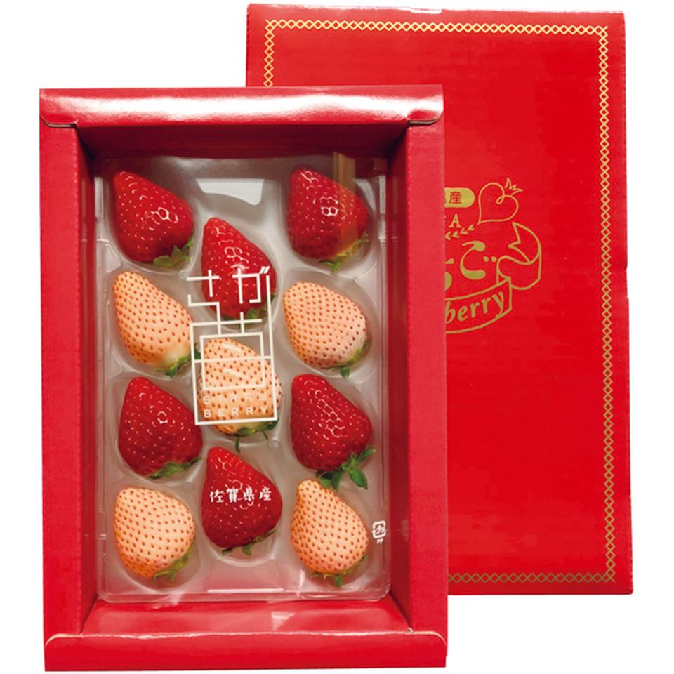 【冬の贈りもの】佐賀県産 紅白（淡雪×いちごさん）化粧箱 商品サムネイル