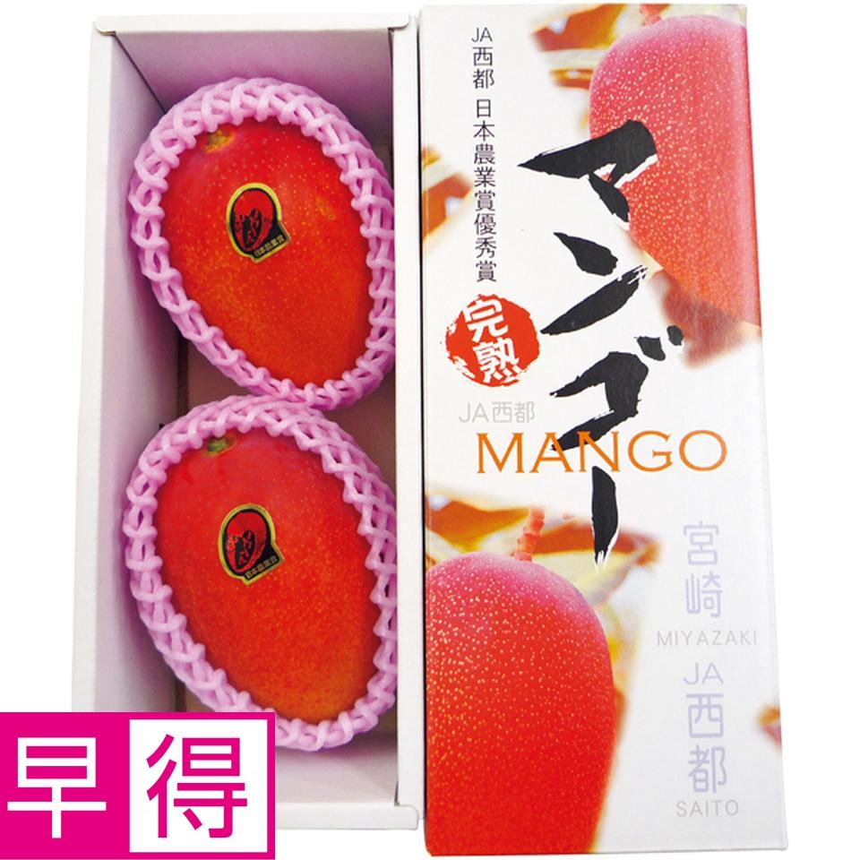 【父の日早得】宮崎県産（ＪＡ西都）宮崎プレミアムマンゴー２個化粧箱 商品サムネイル