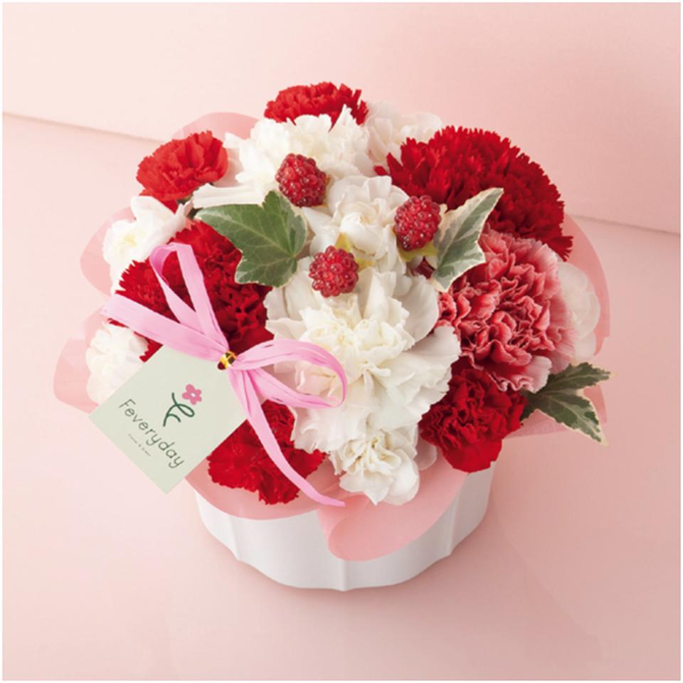 【母の日早得】ｗｅｌｚｏＦＬＯＷＥＲカーネーションアレンジ「ラズベリーパフェ」 商品サムネイル