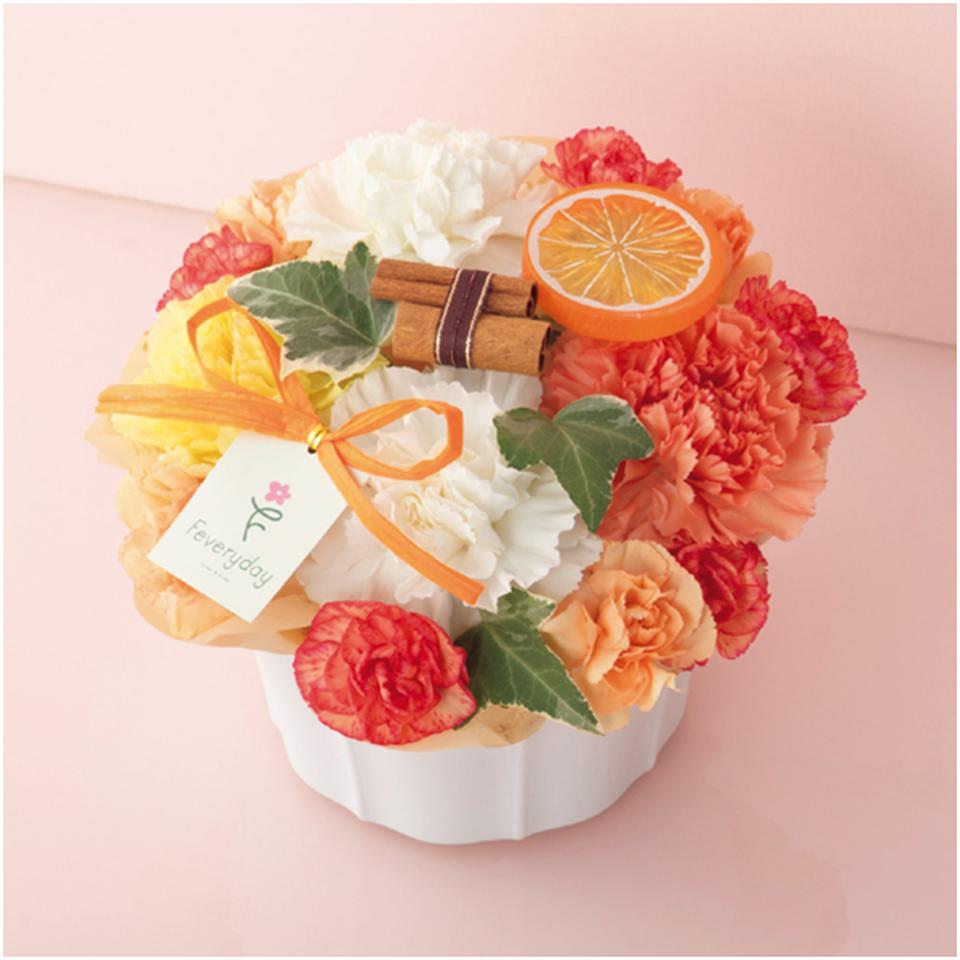 【母の日早得】ｗｅｌｚｏＦＬＯＷＥＲカーネーションアレンジ「オレンジパフェ」 商品サムネイル