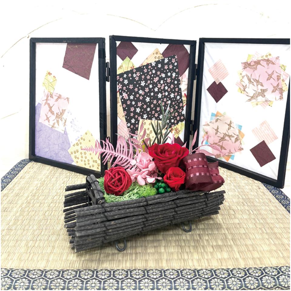 【母の日】welzoFLOWER和風プリザーブドフラワー「紅里」 商品画像(1)