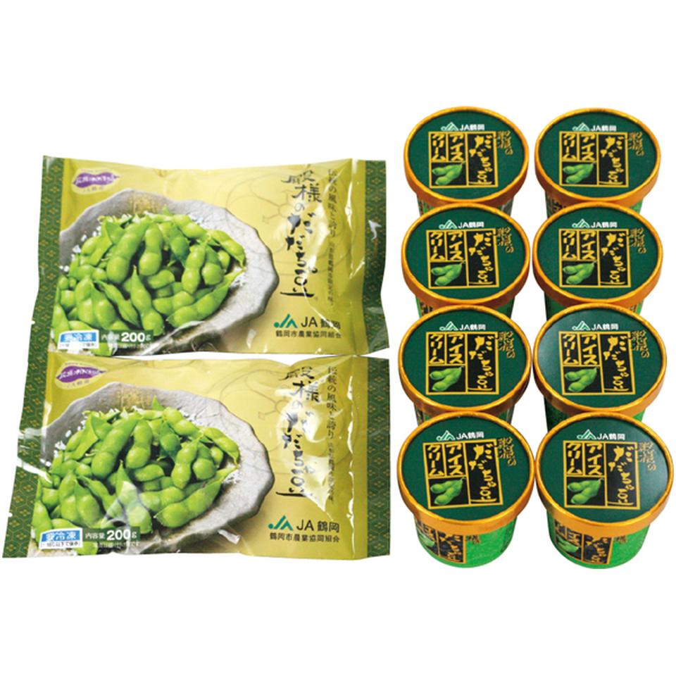 【冬の贈りもの】山形県産 冷凍だだちゃ豆とだだちゃ豆アイス詰合せ 商品サムネイル