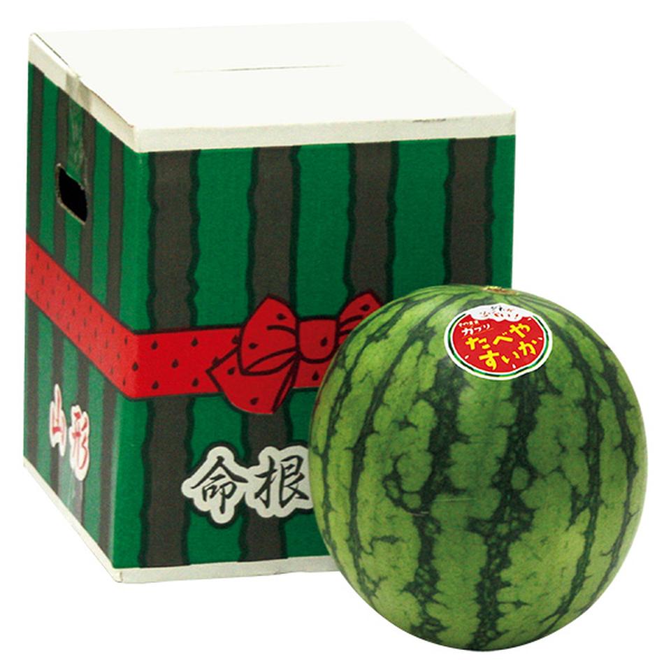 【夏の贈りもの】山形県村山市産（門脇農園）　殆どタネのないすいか「命根すいか」 商品サムネイル