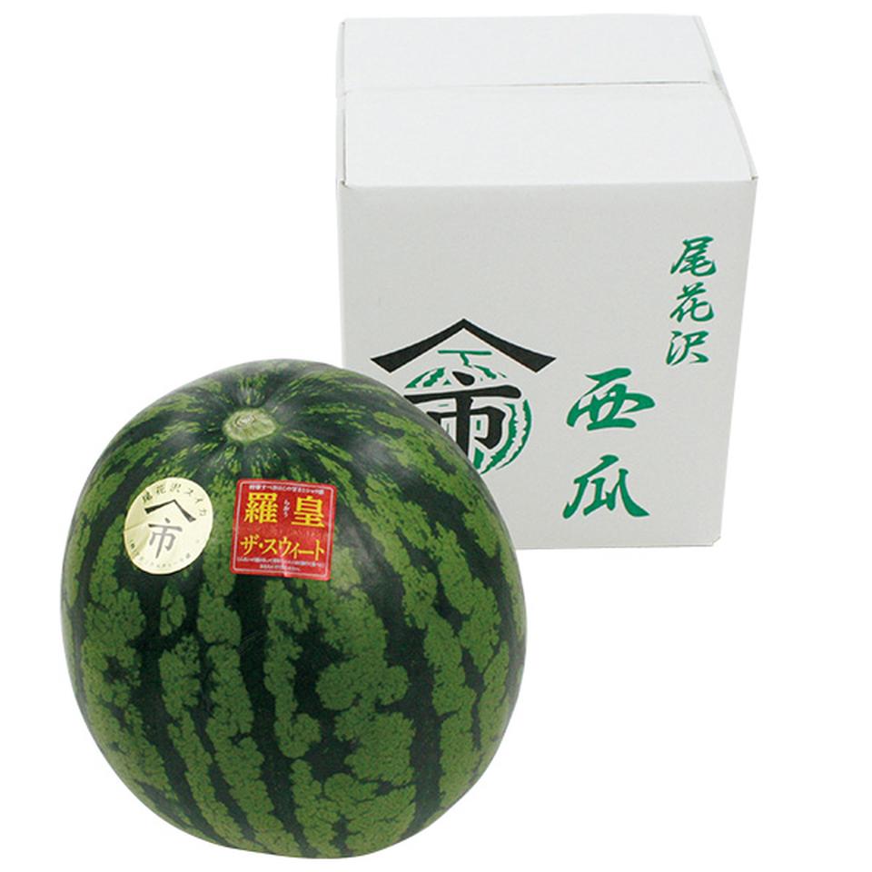 【夏の贈りもの】山形県産（尾花沢市）　夏すいか（大玉）「羅皇ザ・スウィート」 商品サムネイル